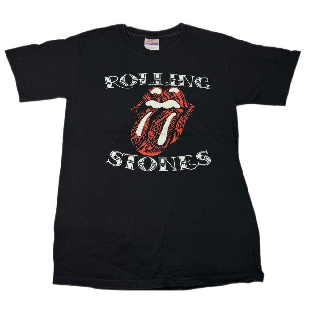 Rolling Stones Black Vintage Shirt Size Small Y2K